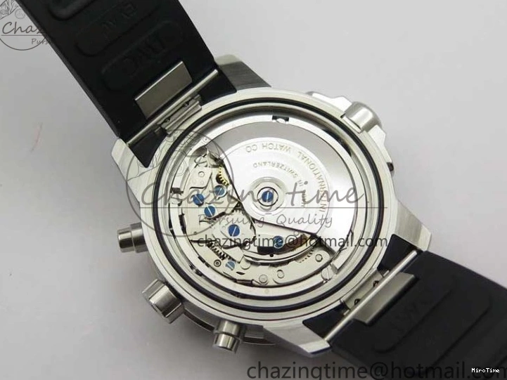 MIROTIME 0111 Aquatimer Chrono IW376803 V6F 1:1 Best Edition Blue Dial on Ruber Strap A Neat 7083